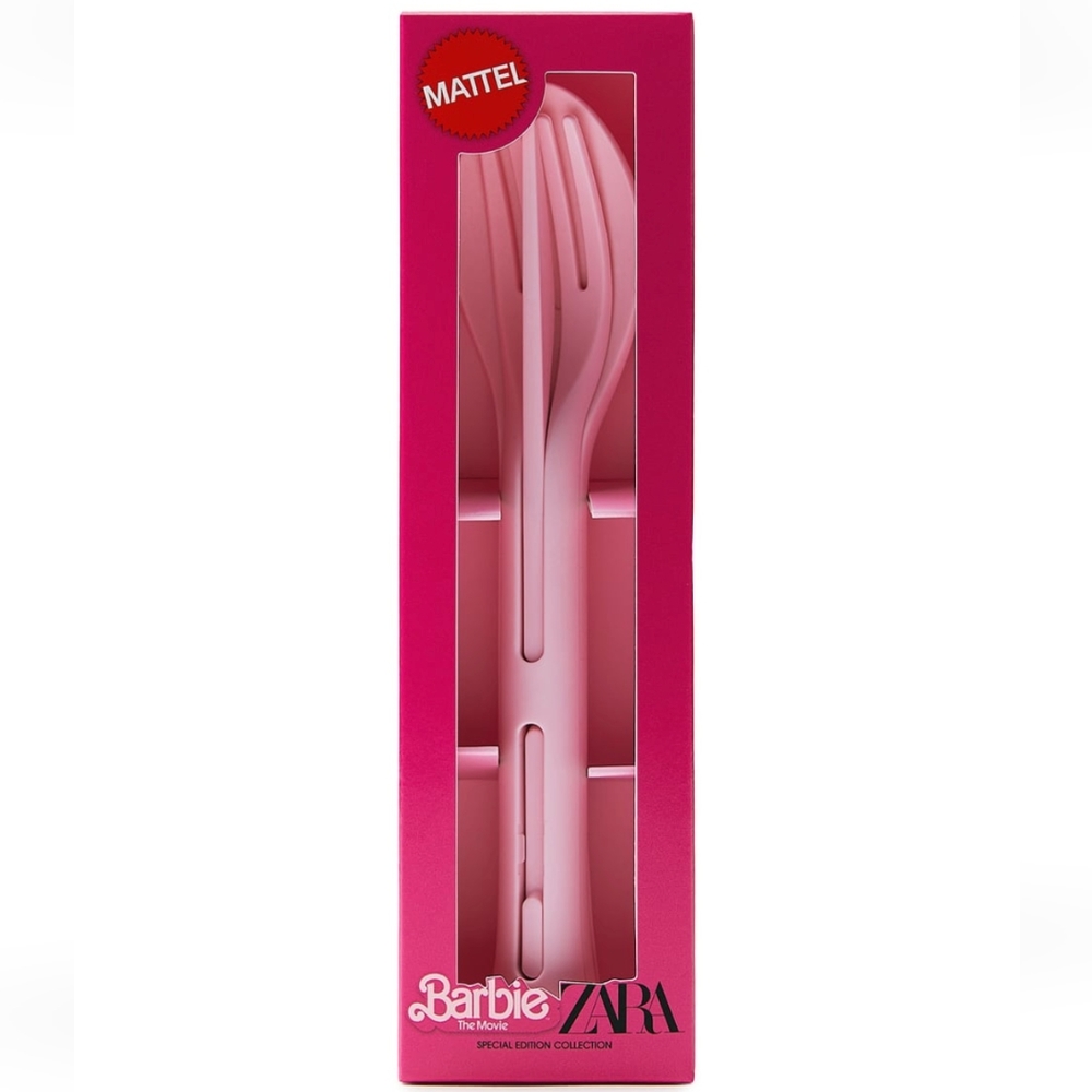 Zara X Barbie The Movie Mattel Cutlery Set NIB